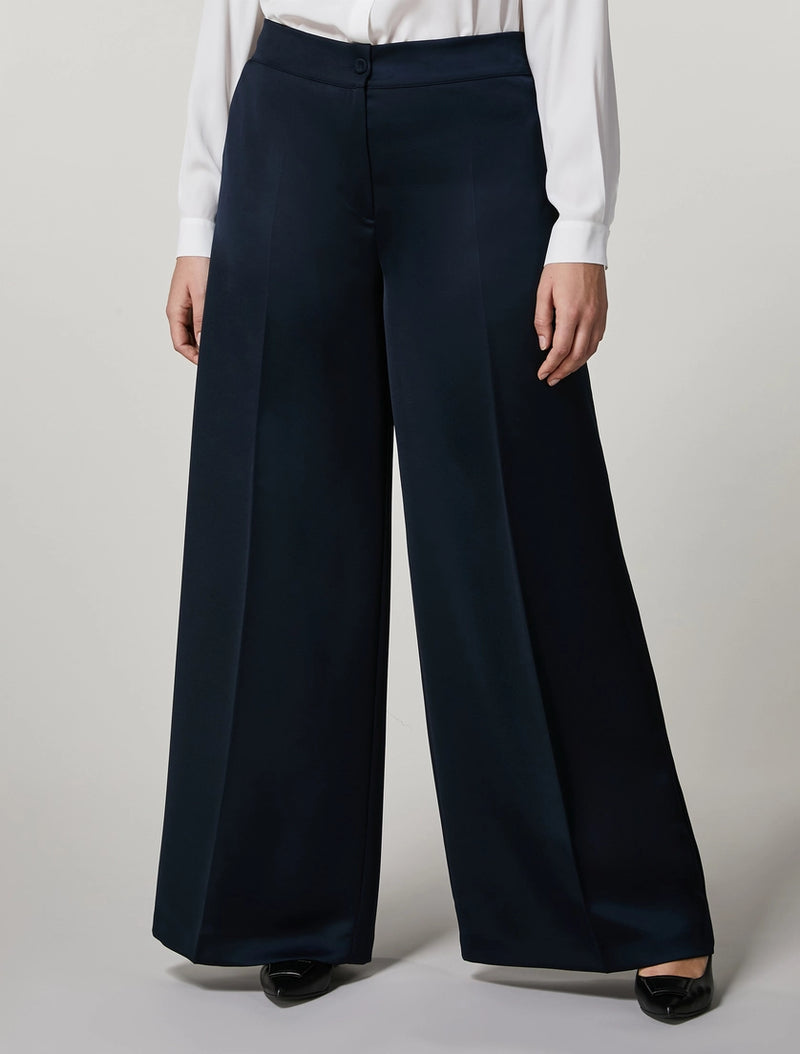 PANTALONI IN CRÊPE ENVER SATIN