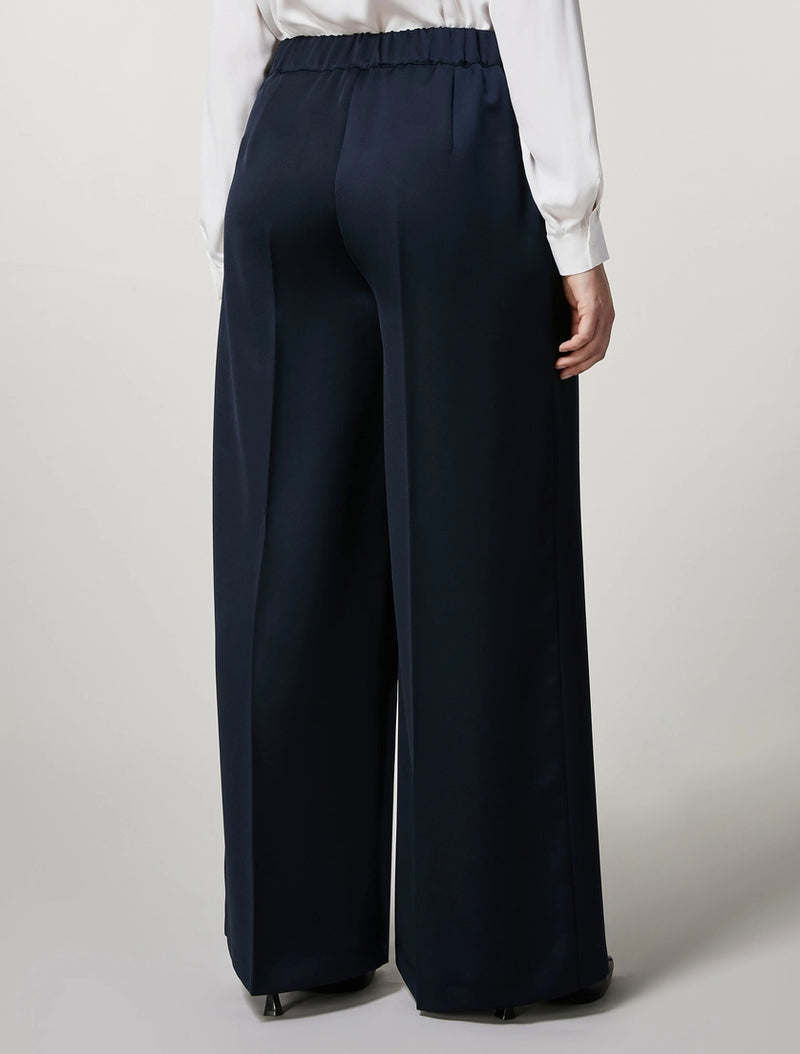 PANTALONI IN CRÊPE ENVER SATIN