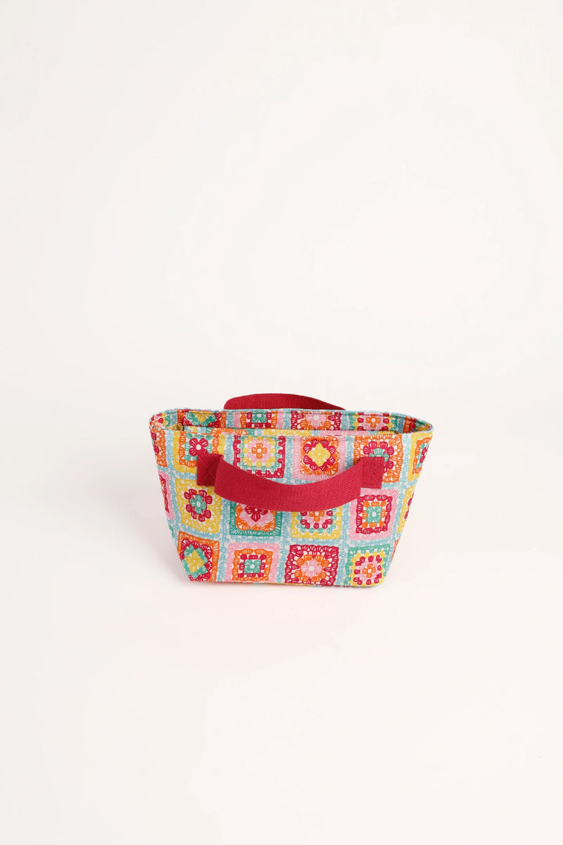 Pochette con chiusura zip folk