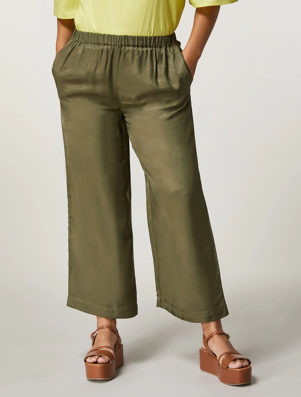 PANTALONI IN TWILL DI VISCOSA