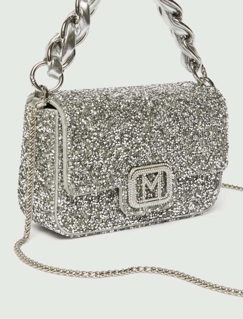 Minibag con logo e strass Marella