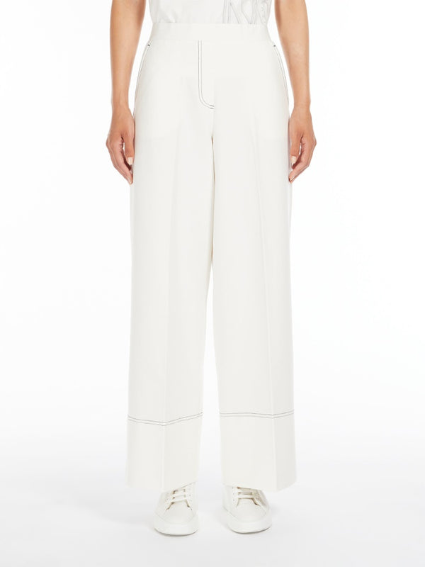 Pantalone wide leg in denim jersey maxmara leisure