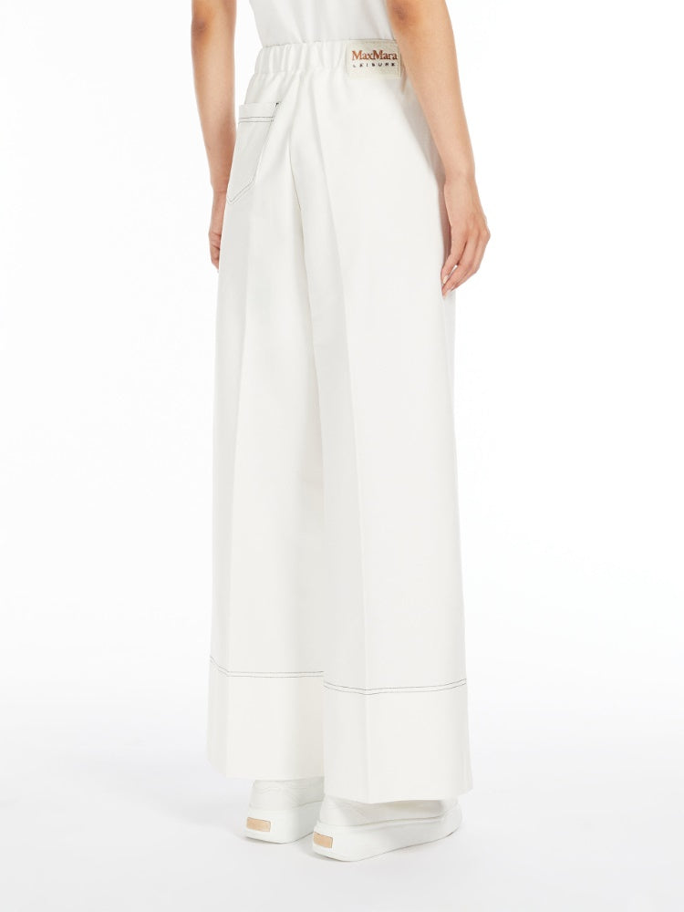 Pantalone wide leg in denim jersey maxmara leisure