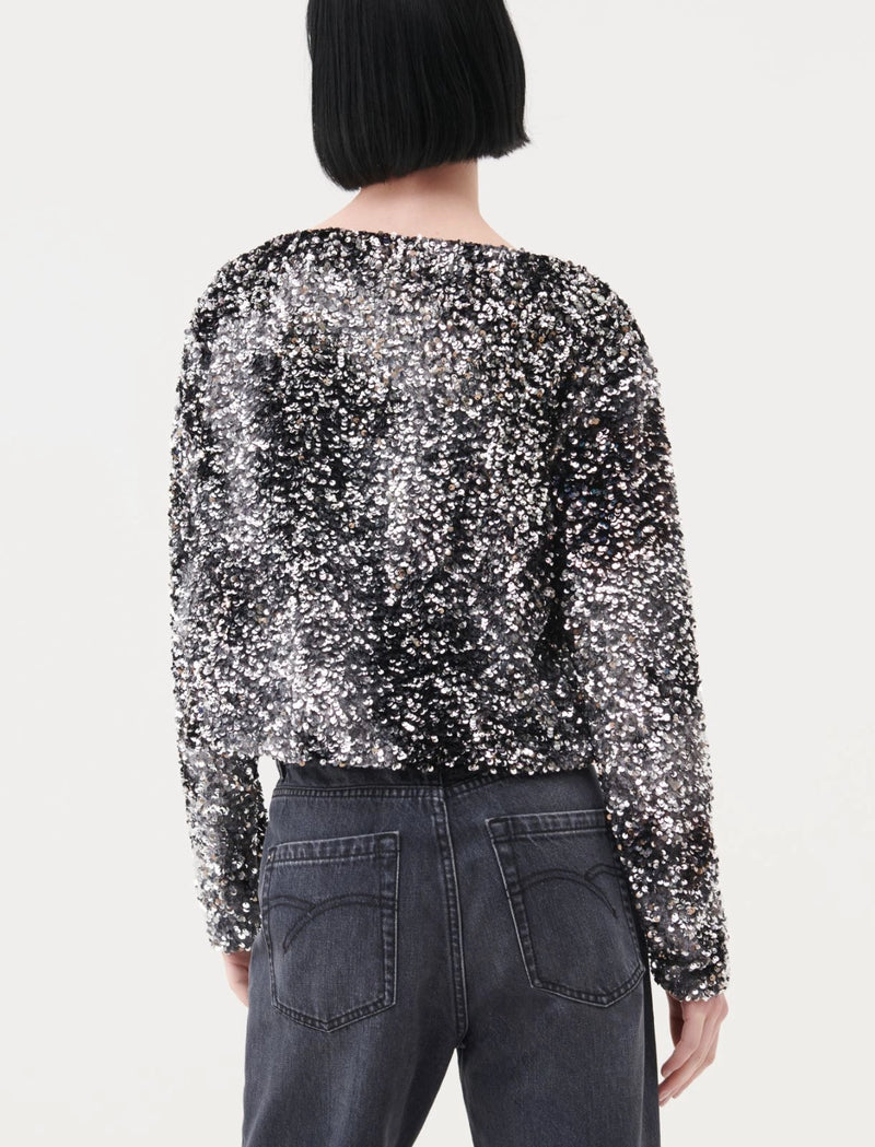 Top in paillettes