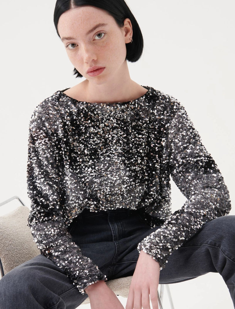 Top in paillettes