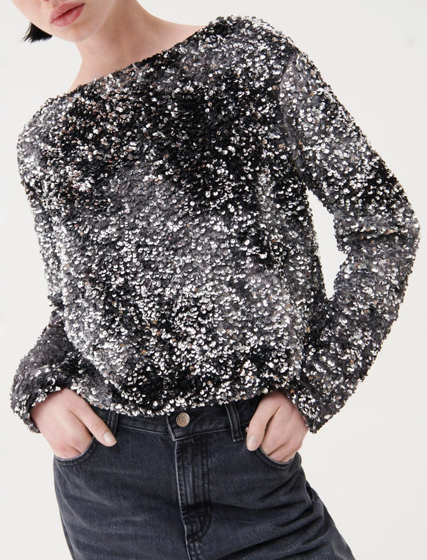 Top in paillettes