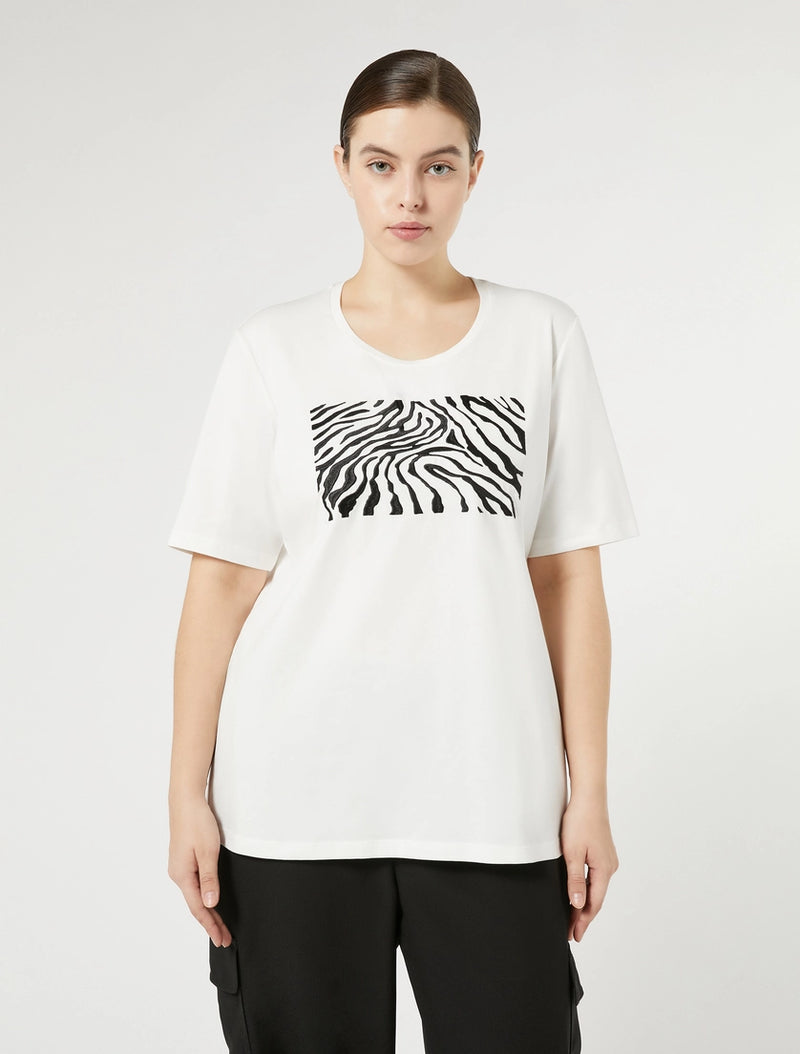 T-shirt in jersey di cotone stretch PERSONA BY MARINA RINALDI