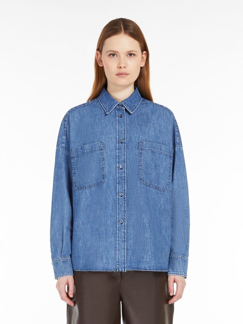 Camicia crop in denim di cotone WEEKEND MAXMARA