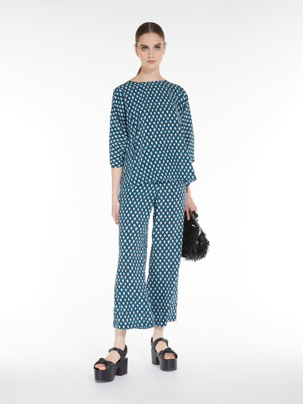 PANTALONI CROPPED IN SETA weekend maxmara