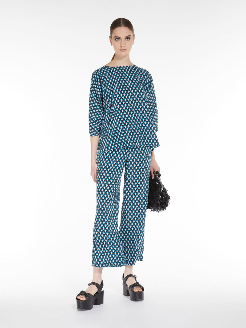 PANTALONI CROPPED IN SETA weekend maxmara