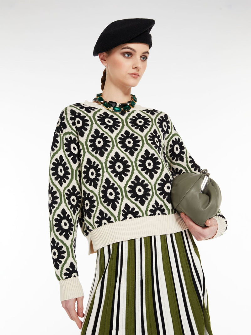 MAGLIA IN FILATO DI COTONE JACQUARD weekend maxmara