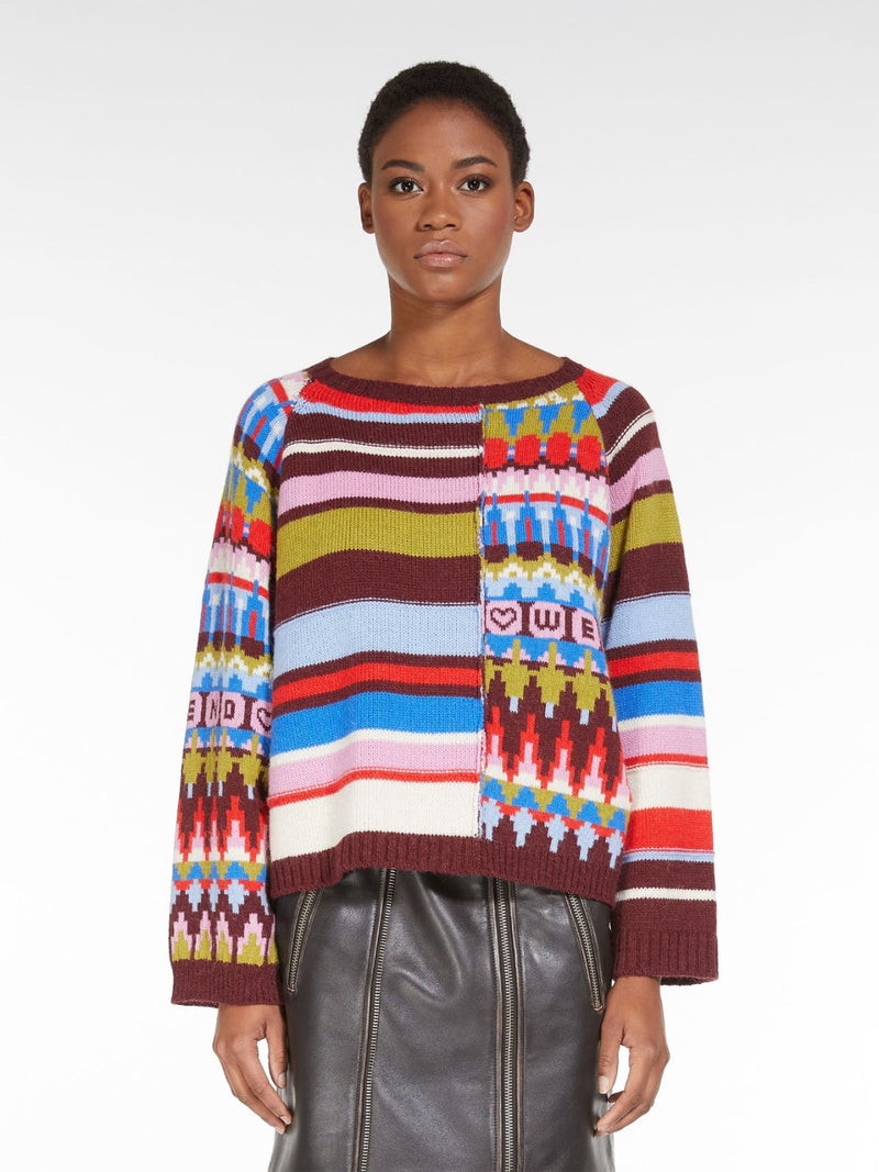 MAGLIA PATCHWORK IN ALPACA E LANA weekend maxmara