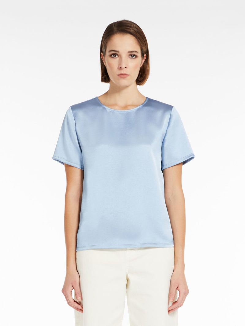 BLUSA IN RASO E JERSEY